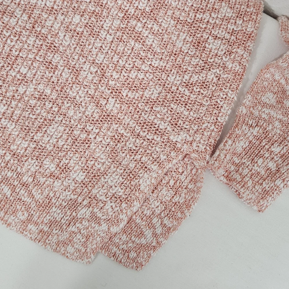 J. Crew Lightweight Marled Crewneck Sweater Pink Oversized XS